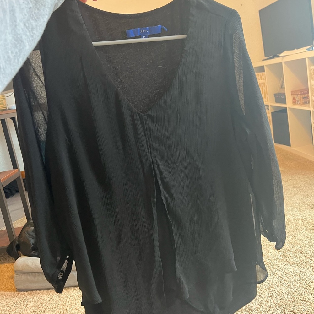 APT 9 black blouse